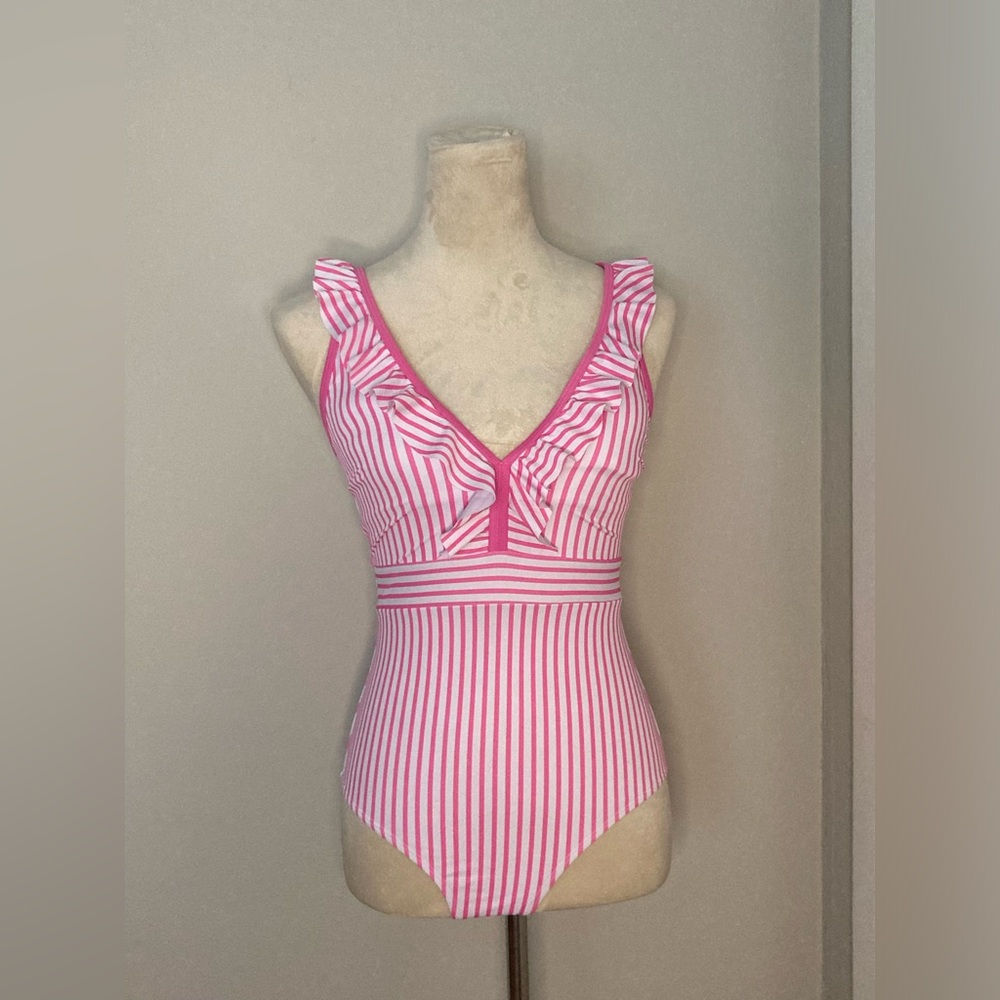 Felnart Pink and White One Piece Swimsuit - Picture 2 of 6